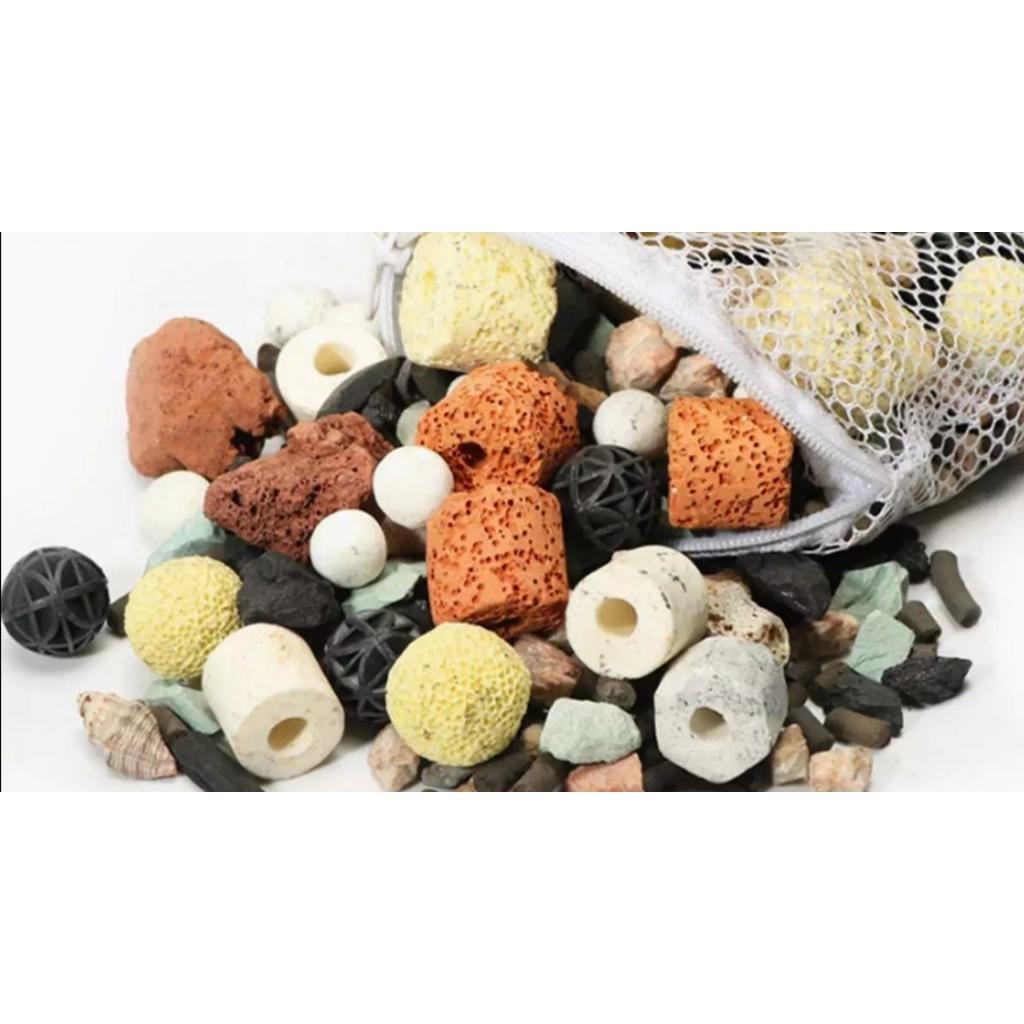 1kg 12in1 Filter Filtering Media Pack Set Aquarium Fish Akuarium Ikan