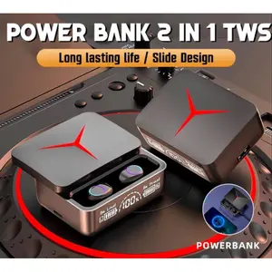 TWS M90 Pro Wireless Earphones TWS 5.3 Bluetooth Headphones 1200mAh Long Battery Life Power Stereo HIFI Bass Sport Gaming Headset