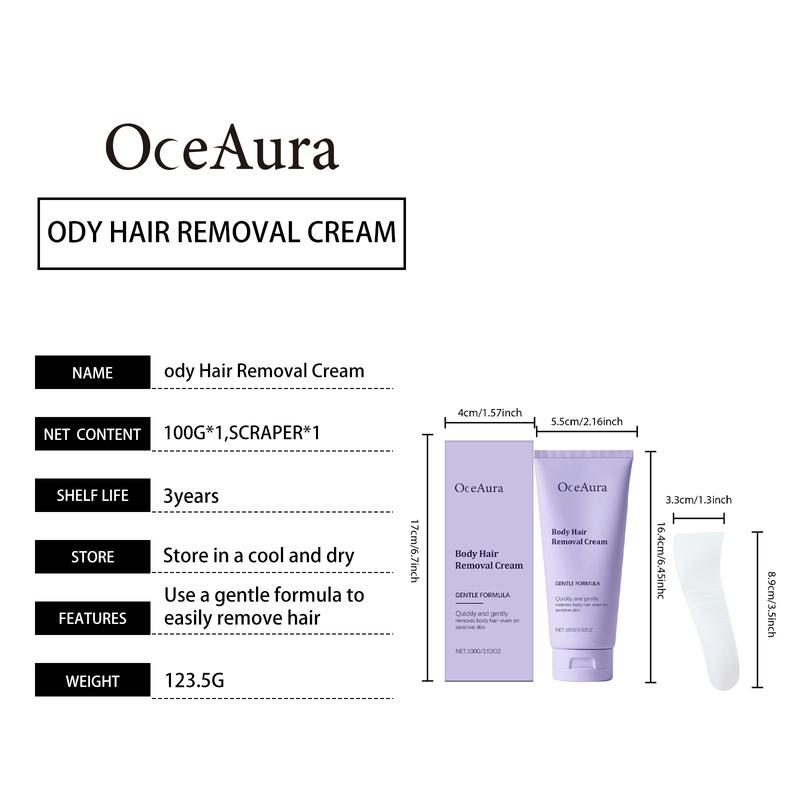 Product Introduction of ceAura Body Hair Removal Cream Gentle Body Hair Removal Hand & Leg Hair Cleansing Unisex Hair Removal Skin Balm 5
