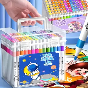 Spidol Sketsa Warna Warni Sketch Marker Kartun Marker Set ACRYLIC AKRILIK MARKER SPIDOL GAMBAR MEWARNAI ART MENGGAMBAR ANAK KIDS24/36/48/60/80 Warna