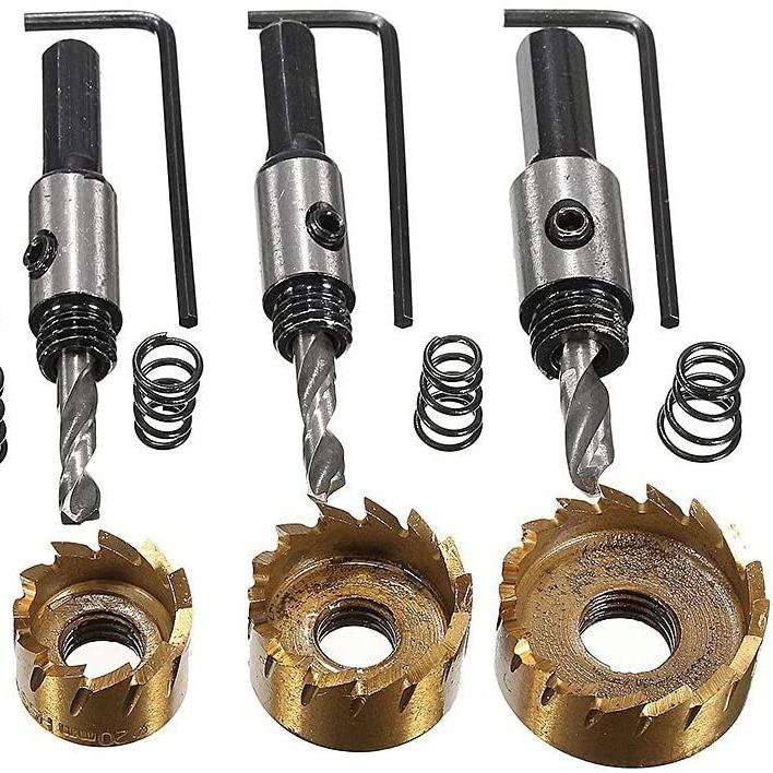 5pcs HSS Drill Bit Hole Saw Tooth Set Stainless Steel Metal Alloy Cutter 16-30mm 8