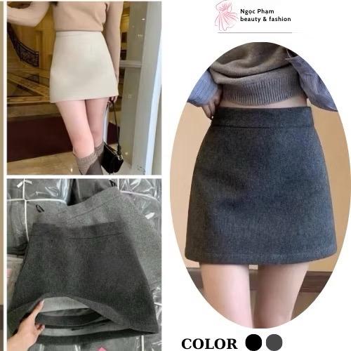  Chân Váy Dạ Ép Bassic Dáng Ngắn Phom A  Có Quần Bảo Hộ Lót Trong .Nhiều Màu Siêu Xinh 