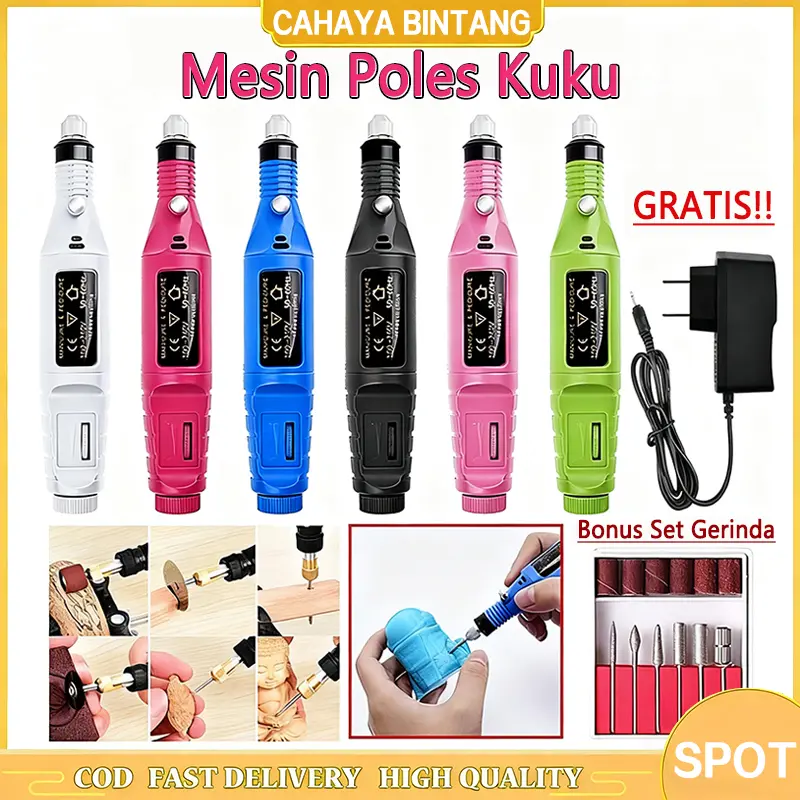Bor Mini / Gerinda Listrik Mini /Pen Ukir /Mesin Bor Gerinda Mini Drill IC EMMC/Set Mini Grinder/Alat Ukir Grafir PCB Bor Mini Electric Nail Drill Grinding Manicure Machine