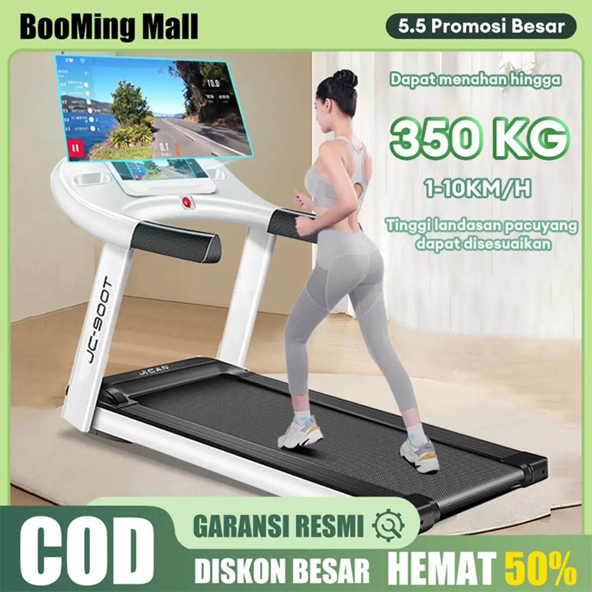 【MY-HI】T900 Treadmill Elektrik treadmill lipat treadmill portable Walking Pad Running Pad Treadmill Termurah Super Murah Kokoh Kuat Multifunction 【Garansi 10 tahun】 Lari walking  pad