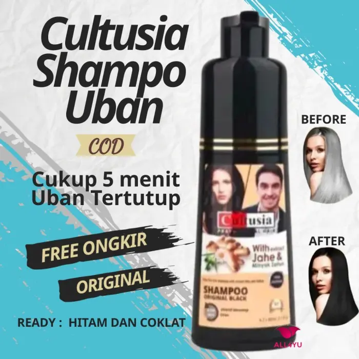 1Pc Shampoo Cultusia Black Penghitam Rambut 160 ml penghilang uban 1