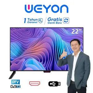 （D22 KingKevin）weyon TV 22 inch HD Ready TV LED Televisi TV Digital 22 Inch 1Tahun Garansi（TCLG-A24B）menudukung port Hdmi dan usb ( harus pakai antena )