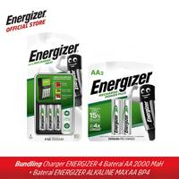 Gambar Paket Charger Energizer 4 Baterai + Rechargeable Baterai - Charger+AAA NH12 700 dari Energizer Indonesia Kota Tangerang Selatan 1 Tokopedia