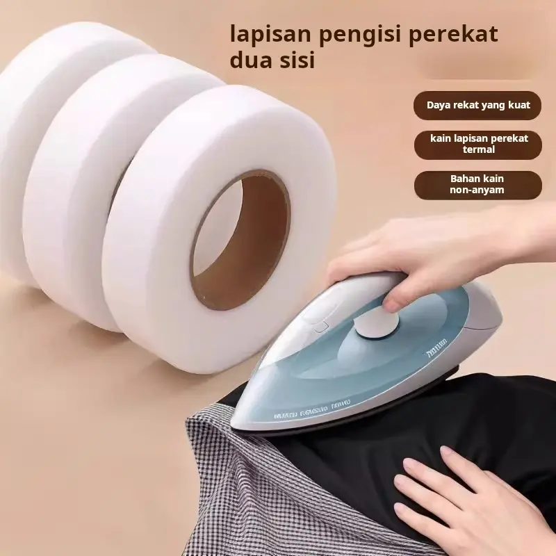 Kain pelapis perekat dua sisi, kain pelapis leleh panas, tambalan kelim kaki celana, kain pemendek, kain pelapis perekat dua sisi, strip perekat garmen, aksesori pakaian.