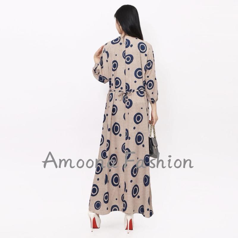 AMOONA - Dress Raisa Bahan Rayon super Premium \ Gamis Raisa Kekinian \  All size 4