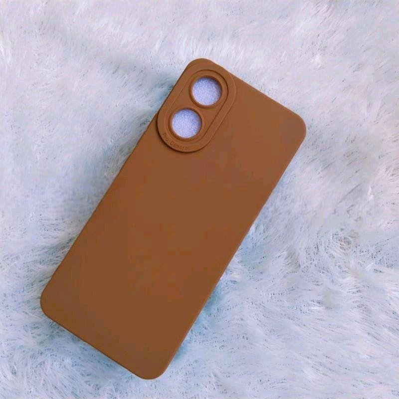 Softcase Casing Pro Camera Cocok untuk OPPO A18/A38 Silikon Macaron Full Cover Bagus lentur+pelindung camera Protection 6