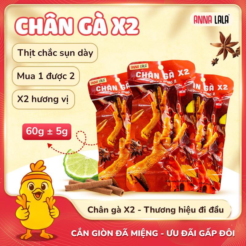 2 MUA 1 ĐƯỢC 2 Combo Chân gà x2 - Vị 10 điểm Anna LaLa Thơm ngon Ăn Vặt Food Snack