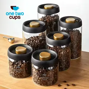 One Two Cups Toples Kaca Penyimpanan Biji Kopi Coffee Beans Vacuum Sealed - SE41