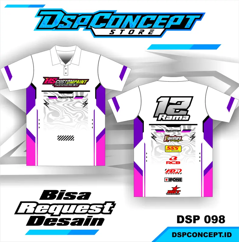 JERSEY RACING JERSEY RACING FULL PRINTING JERSEY CUSTOM JERSEY BALAP JERSEY TEAM Uniseks 0