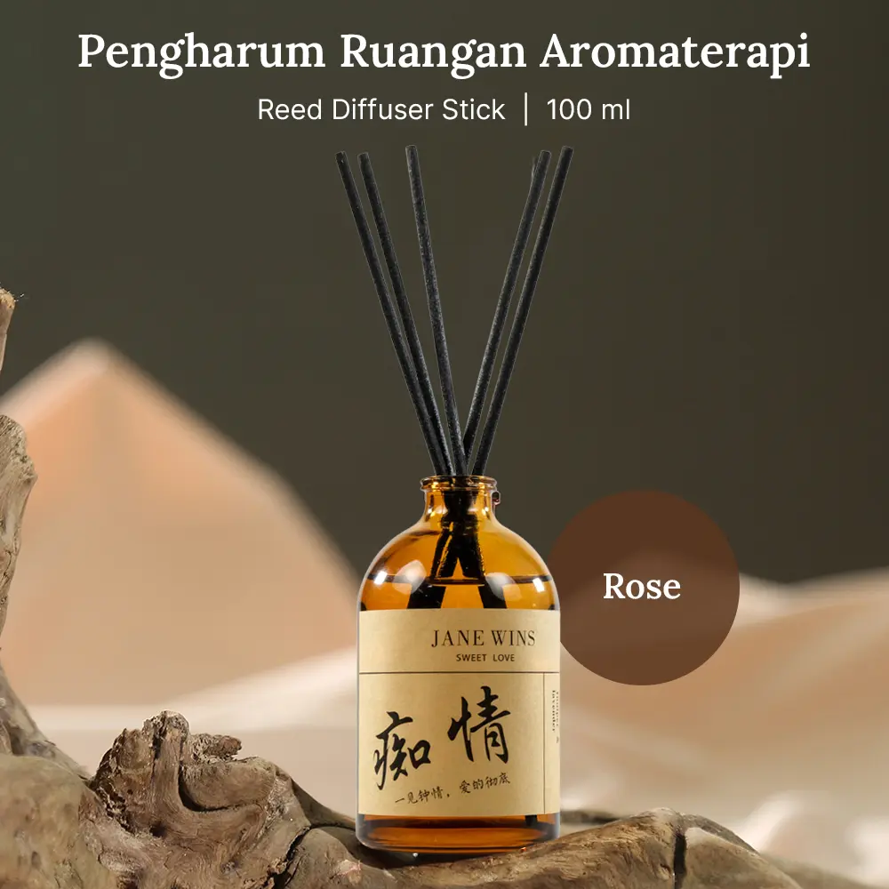 JANE WINS Pengharum Ruangan Aromaterapi Reed Diffuser Stick 100ml - JW15 Buah Bunga