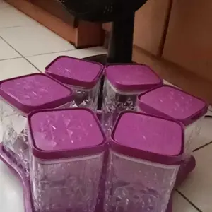 CALISTA LILY SET 6 | Toples Calista Lily 1000ML  | Toples Akrilik Serbaguna | Toples Lebaran