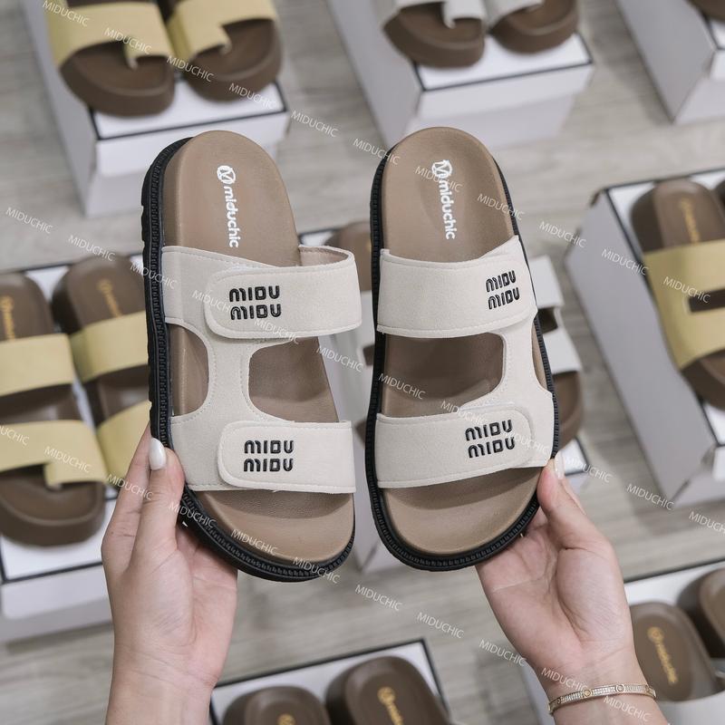 Dép Nữ MIDU DISA Quai Dán 4 Màu 3 Phân, Dép Da Lộn Đế Cao Su Êm Phong Cách Nhẹ Nhàng