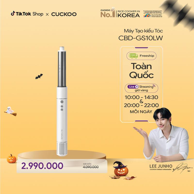 Máy Tạo Kiểu Tóc Đa Năng CUCKOO CBD-GS10LW-động cơ BLDC Jet 2.0- tốc độ 110.000 vòng/phút- 5 đầu tạo kiểu