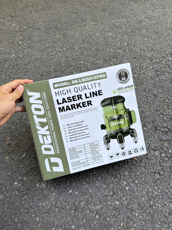 Máy Bắn Cốt - Cân Mực - Cân Bằng laser Dekton / DK - LS0501XPRO / 5 Tia Xanh / Điều Khiển Remote