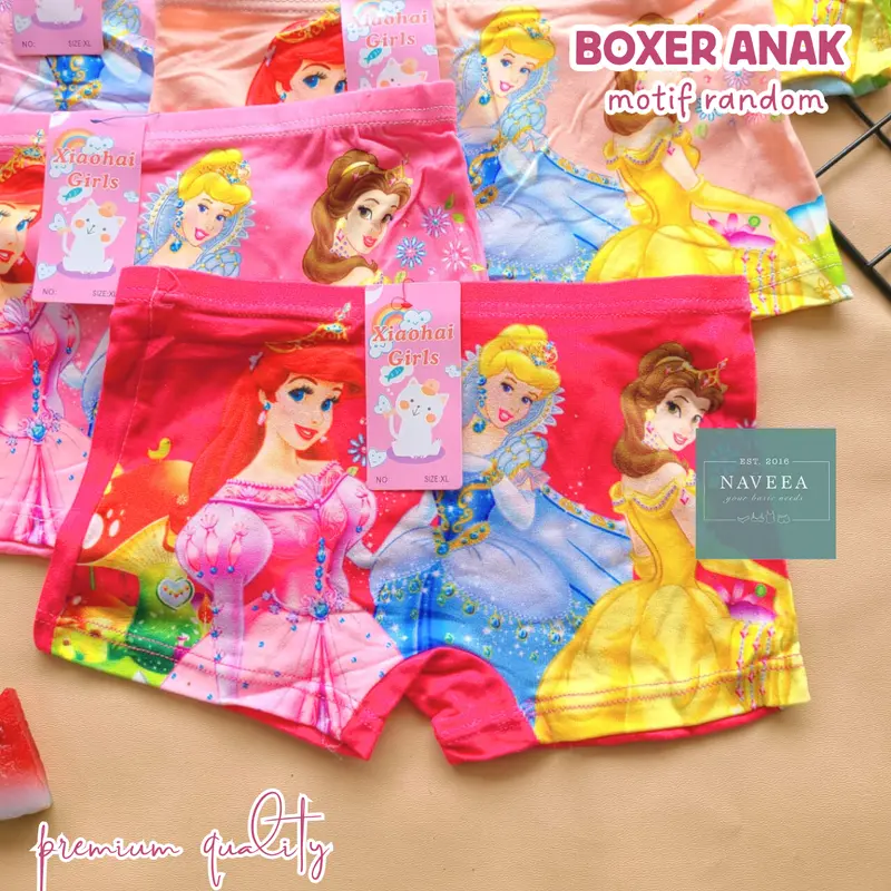 12pcs Cd Celana Dalam Boxer Anak Perempuan Motif Campur Lusinan Murah - NVA0668 3