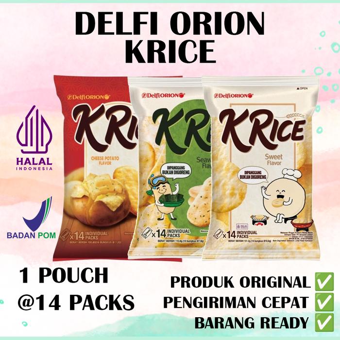 Promo Delfi Orion KRice K-Rice Rice Crackers Snack - Cheese Potato ...