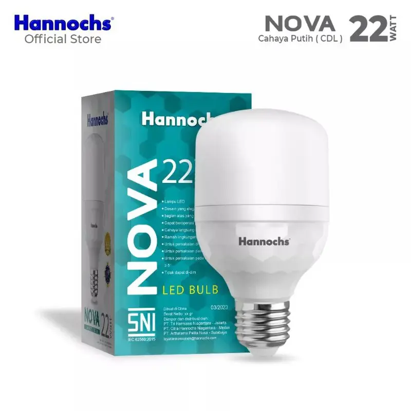 Hannochs Lampu LED Nova 22 Watt Super Terang - Putih/Coolday 6