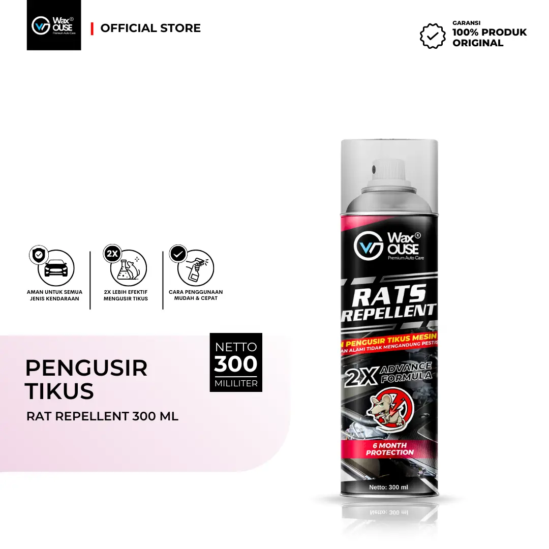 Waxouse Rat Repellent Antirat Cairan Spray Pengusir Anti Tikus Kap Mesin Mobil Ampuh Car