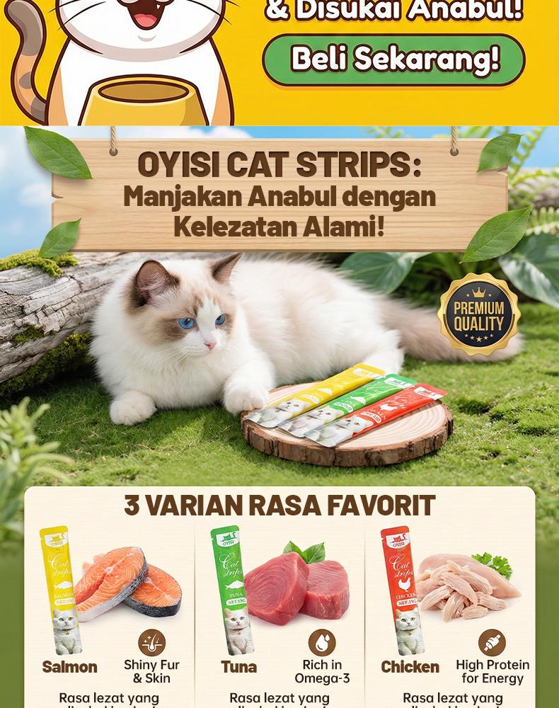 10pcs/20pcs/50pcs/100pcs Makanan Kucing Basah/Wetfood Cemilan Stik/Pet Strip Kucing-3 10pcs/20pcs/50pcs/100pcs Makanan Kucing Basah/Wetfood Cemilan Stik/Pet Strip Kucing-3