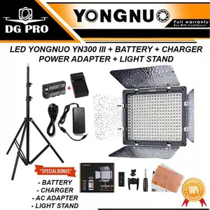 YONGNUO YN-300 III LED VIDEO LIGHT FREE BATTERY + CHARGER - YN300 III