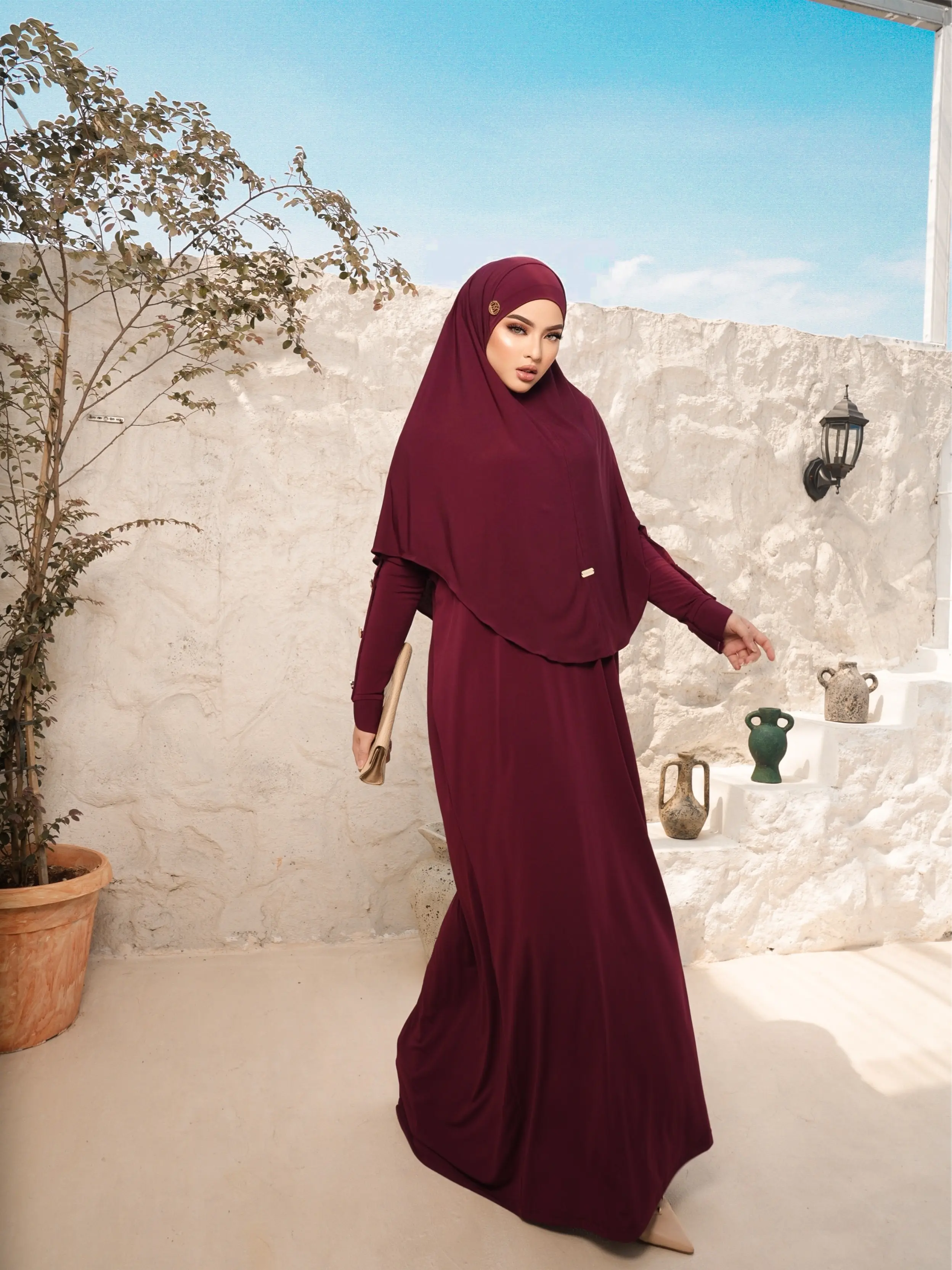 ONE SET HILYA SYAR'I By Museza: Bahan Korean Jersey Premium