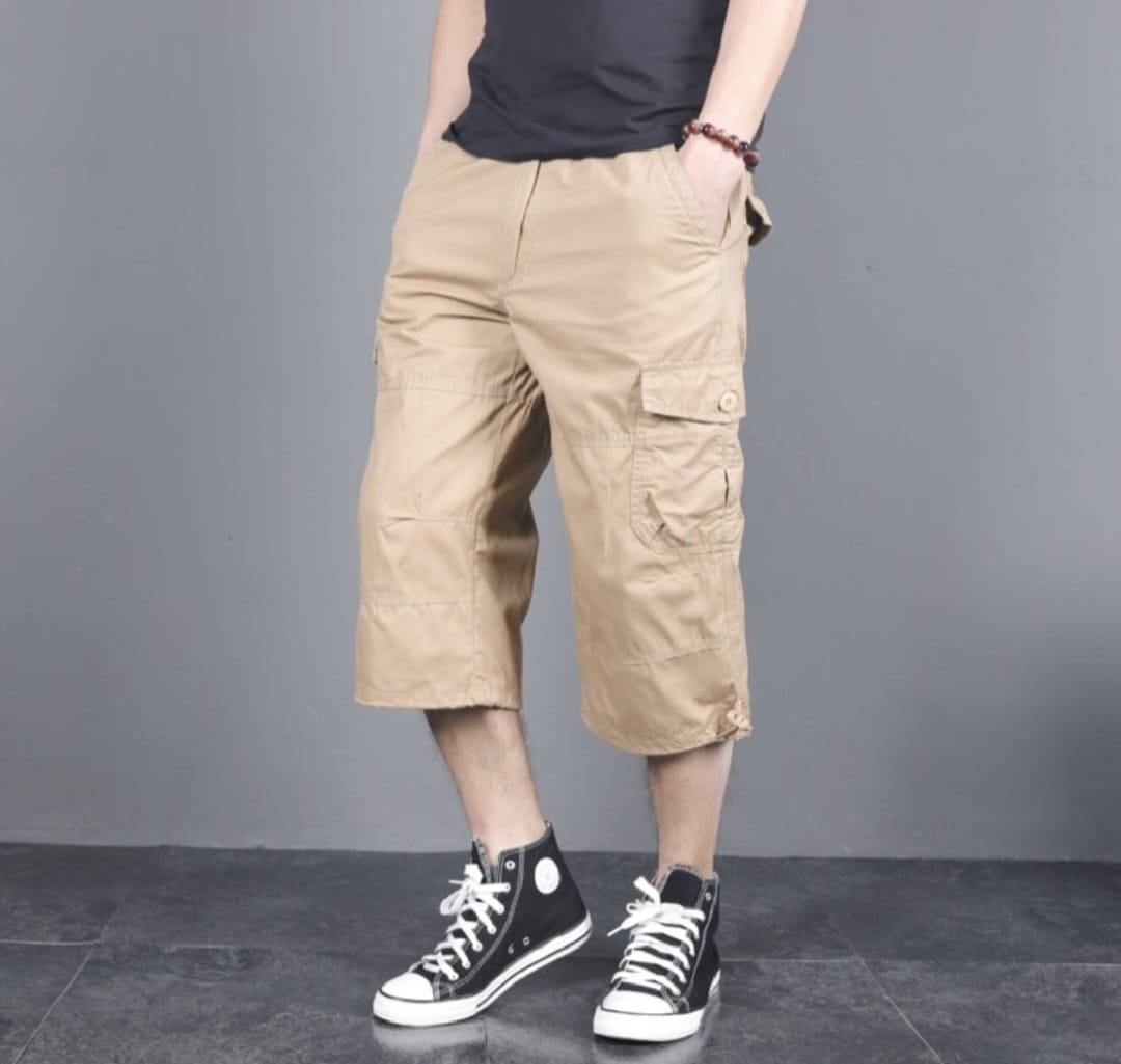 Celana Sirwal Premium Cargo Gabriel 7/8 Board Short untuk Pria - Hitam - Nyaman, Kantong - Katun, Twill - Ukuran L - Pendek, Kotak Casual celana  gombrong celana  pendek celana  pendek celana  pendek celana  sotong celana pendek mend celana  pendek 3⁄4