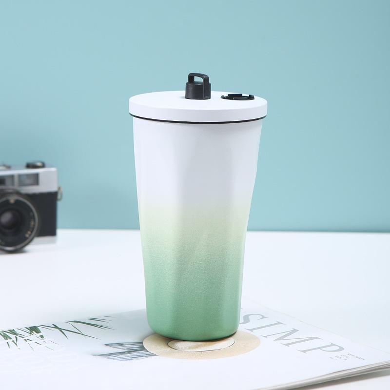 Amazon's latest outdoor sports water cup insulated cup 304 stainless steel insulated diamond cup gradient portable portable cup large capacity coffee cup with straw 600ml vacuum tumbler 3