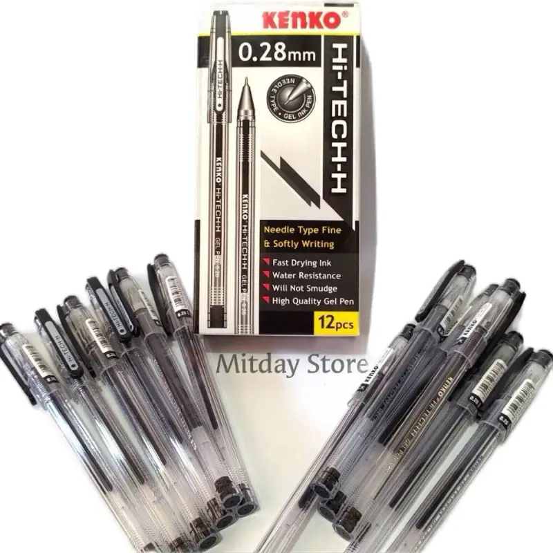 PULPEN Hi-TECH-H KENKO 0.28mm 1Pack isi(12pcs) pen gell kenko Hi-tech