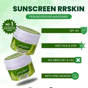 RRSKIN Sunscreen DNA Salmon Perlindungan Maksimal SPF 40 Anti UVA & UVB Tanpa Mercury & HQ Dengan DNA Salmon