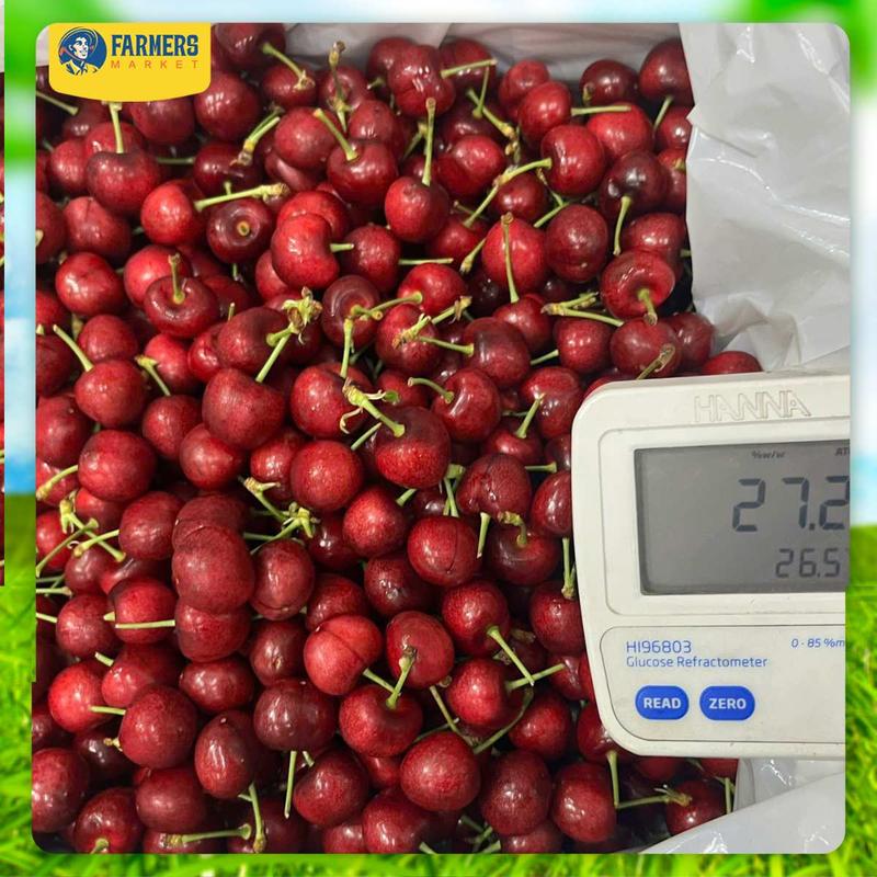 [Trái cây nhập khẩu] Cherry đỏ Mỹ size 10 - Cherry đầu mùa, ngọt xen lẫn chua, cứng trái cuống xanh 5