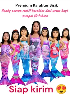Kostum Mermad Putri Duyung Anak Perempuan Premium Karakter - Fashion