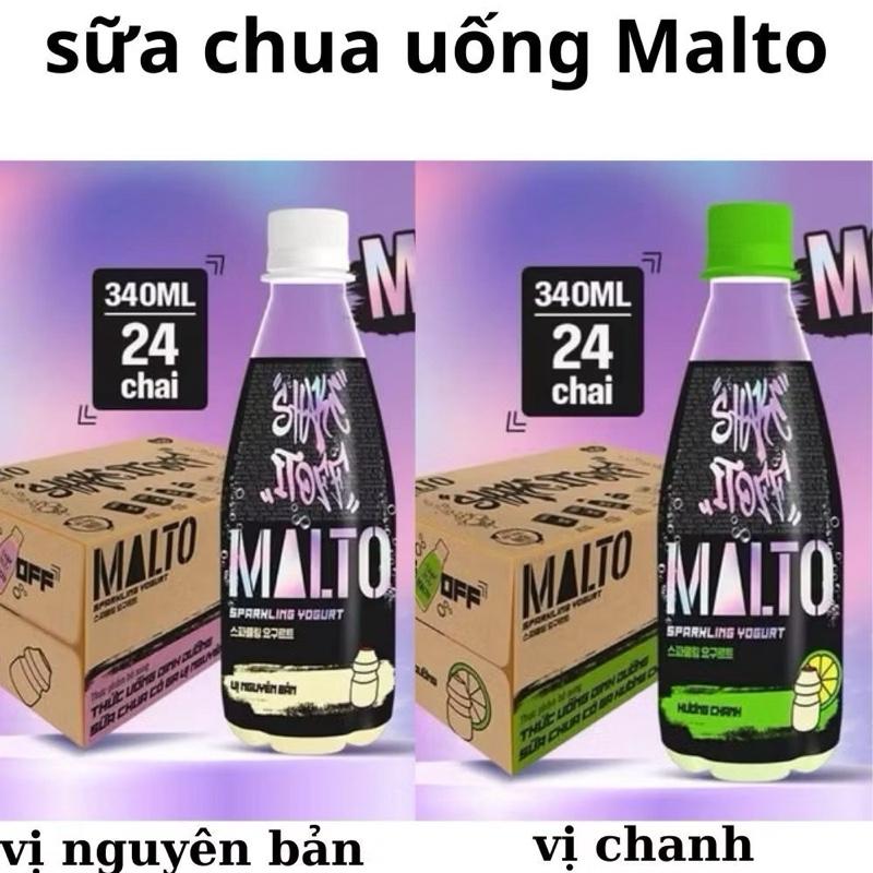 SALE SỐC Thùng 24 Chai Sữa chua uống có Ga Lof Malto Shake It Off Vị Nguyên Bản Vị Chanh Date 04 2026
