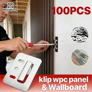 (100PCS/PAKET) Klip Pengikat Panel WPC Universal untuk Papan WPC Dinding Besi Galvanis Stainless Steel