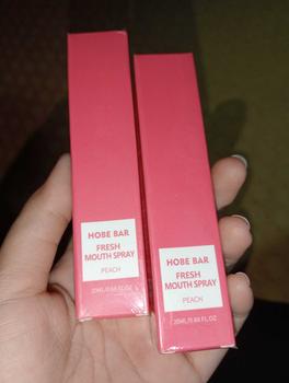 Product Review of HOBE BAR Probiotic Oral Spray - Sugar-Free, Alcohol-Free, and Preservative-Free, Peach Mint Flavor for Fresh Breath (20 ml) hobe  bar pewangi mulut semprot mouth spray parfum  mulut Liquid from S**🦋 1