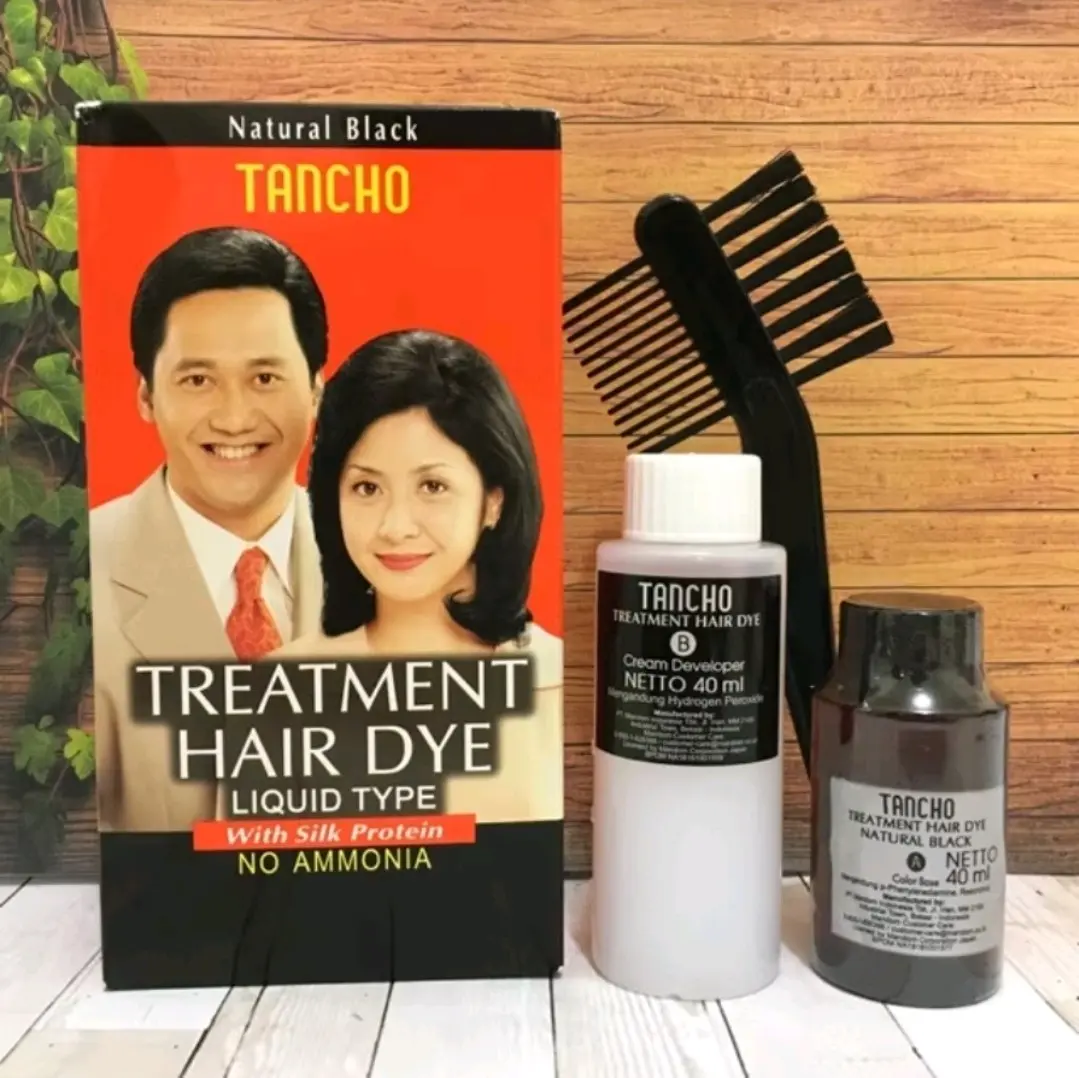Tancho Treatment Hair Dye / Semir Rambut Hitam - 80ml