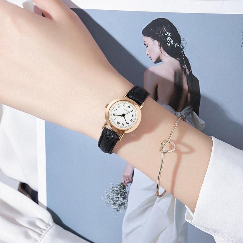 Product Introduction of Simple Women Watches Small Round Girl's Belt Watches Quartz Wristwatches Dress Women's Watch L9Q9 45