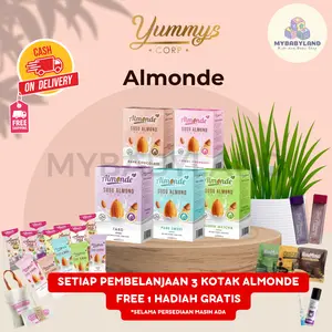 ALMONDE PREMIUM ALMOND Susu Almond Milk Yummys | Asi Booster | Untuk Program Hamil Hingga Usia Kehamilan 6 bulan | Kandungan Asam Folat | Almond Premium Bayi Ibu
