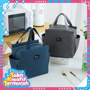 TKT-(COD)Tas Bekal Makanan Brivilas Jumbo Anti Air Makanan Bento Elegan Aluminium Foil Lunch Box Cooler Bag Tahan Panas Portable Lunch Bag New Thermal Cooler Makanan