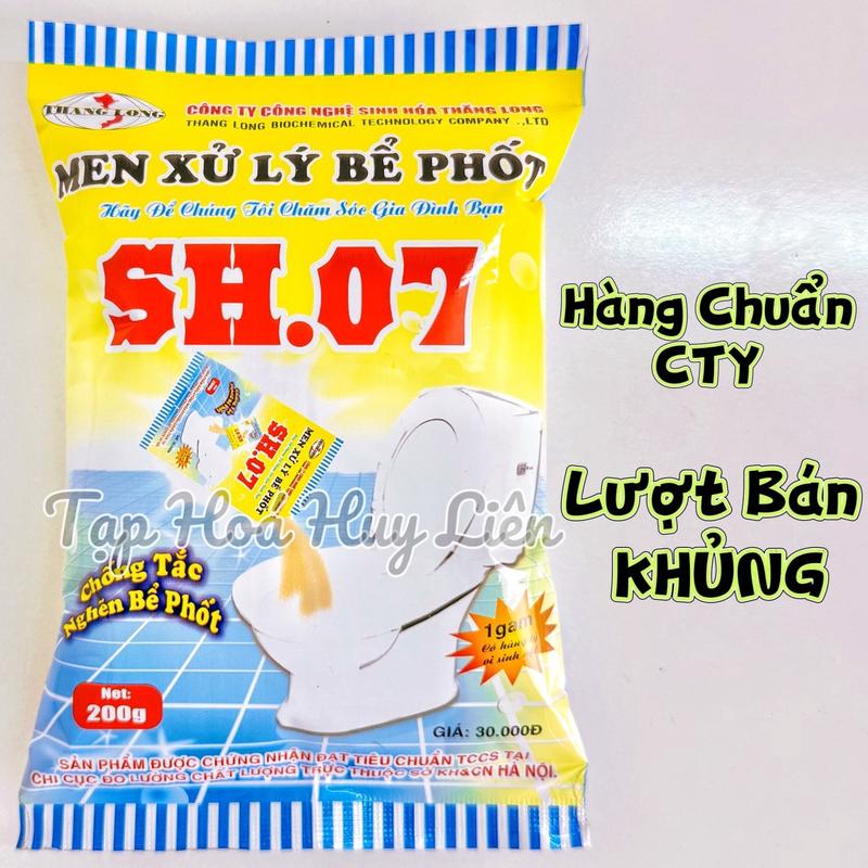 10 Gói Tặng 1 Men Xử Lý Bể Phốt Chống Đầy Khử Mùi Hôi Siêu Hiệu Quả Chính Hãng Công Ty SH07 MUA 10 GÓI 200g TẶNG 1 GÓI 200g