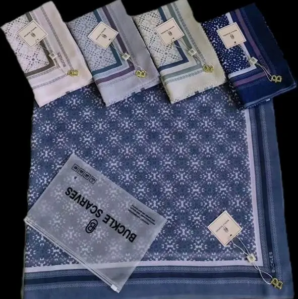 PAKET USAHA HIJAB SEGI EMPAT BUCKLE P MOTIF POUCH