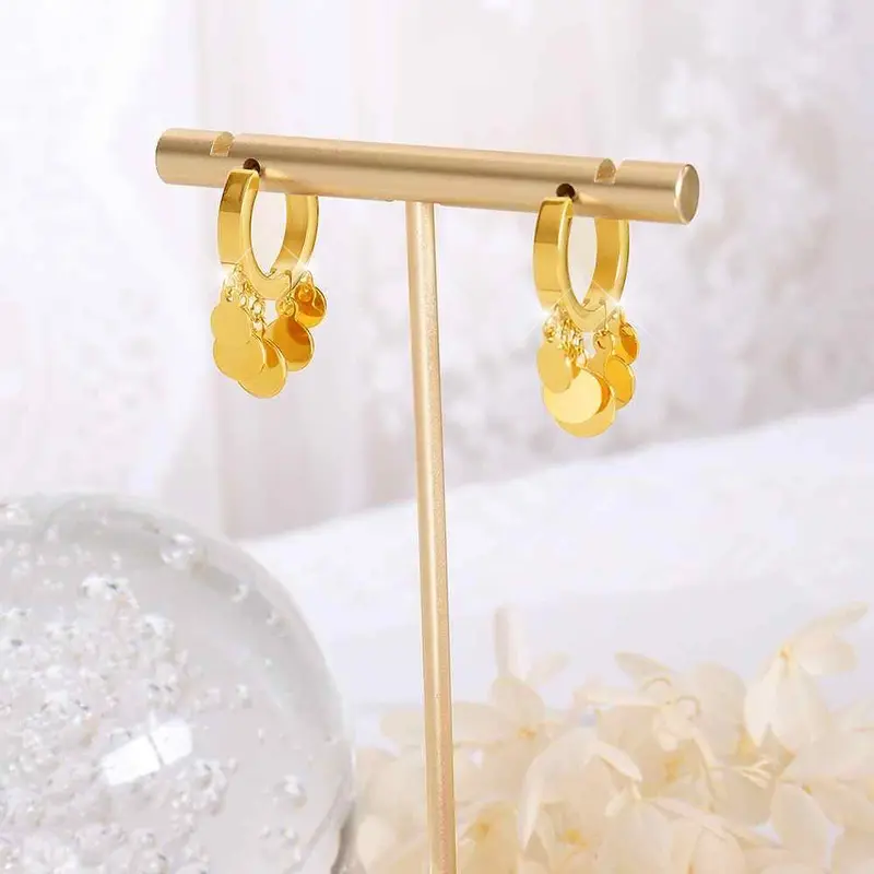 【003Harga telah dibanting, segera di CO】Chard Wake Anting Wanita Titanium Korea Elegan Antingan Anti Pudar Original Earrings  CWE007 4