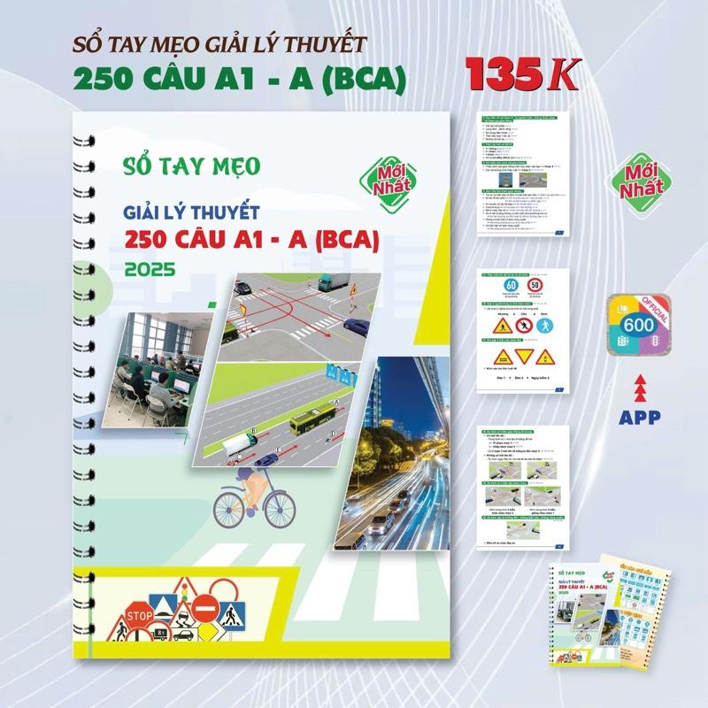  Sổ tay mẹo giải lý thuyết A1 A dành cho xe máy và mô  tô 250 câu mới nhất 