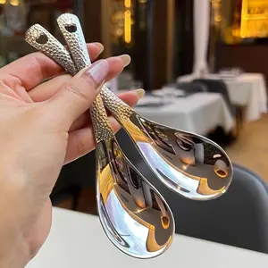 Sendok Makanan Penutup Gaya Retro / Sendok Bebek / Sendok Kuah Sup Soup Spoon Stainless Steel