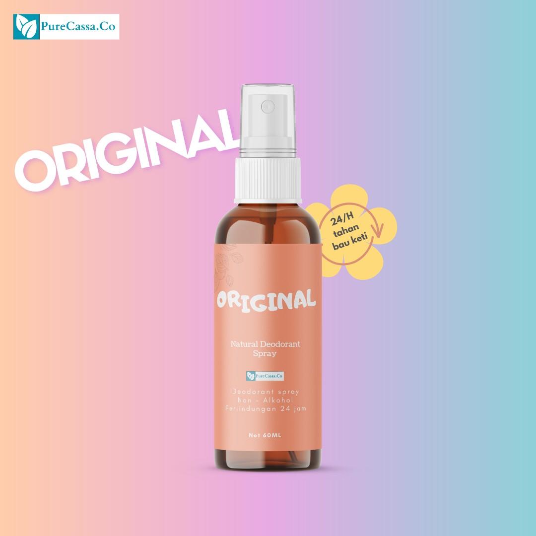 DEODORANT TAWAS SPRAY 60ml purecassa | Organik | Bebas bau ketiak | deodorant & antiperspirant mencerahkan Bebas Alkohol Deodorants & Antiperspirant