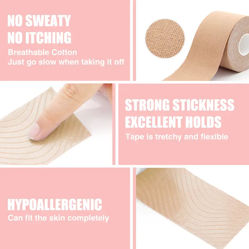 Body Boob Tape 5cm x 5cm Penutup Payudara Push Lift Up Pengangkat Cover Bra Tape Roll Selotip Pad Bh YY007 6