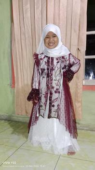 Product Review of KAMARI set rok anak ice blue,burgundy,set gaun anak,set rok anak lebaran..brukat tile dot/polos,kebaya anak,gamis lebaran anak kekinian usia 2-15 tahun Setelan Muslim anak Bunga Outer Baju Jilbab Nyaman Panjang Panjang Dress Kaos from k**p 1